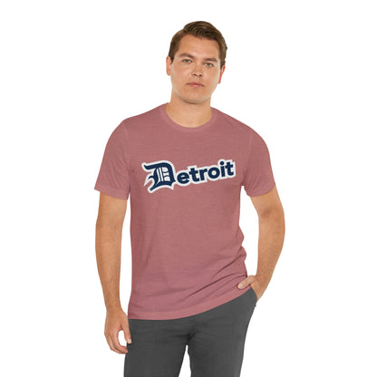 'Detroit' T-Shirt (Navy w/ Old English 'D') | Unisex Standard