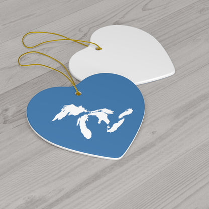 Great Lakes Christmas Ornament (Superior Blue) | Ceramic - 4 Shapes