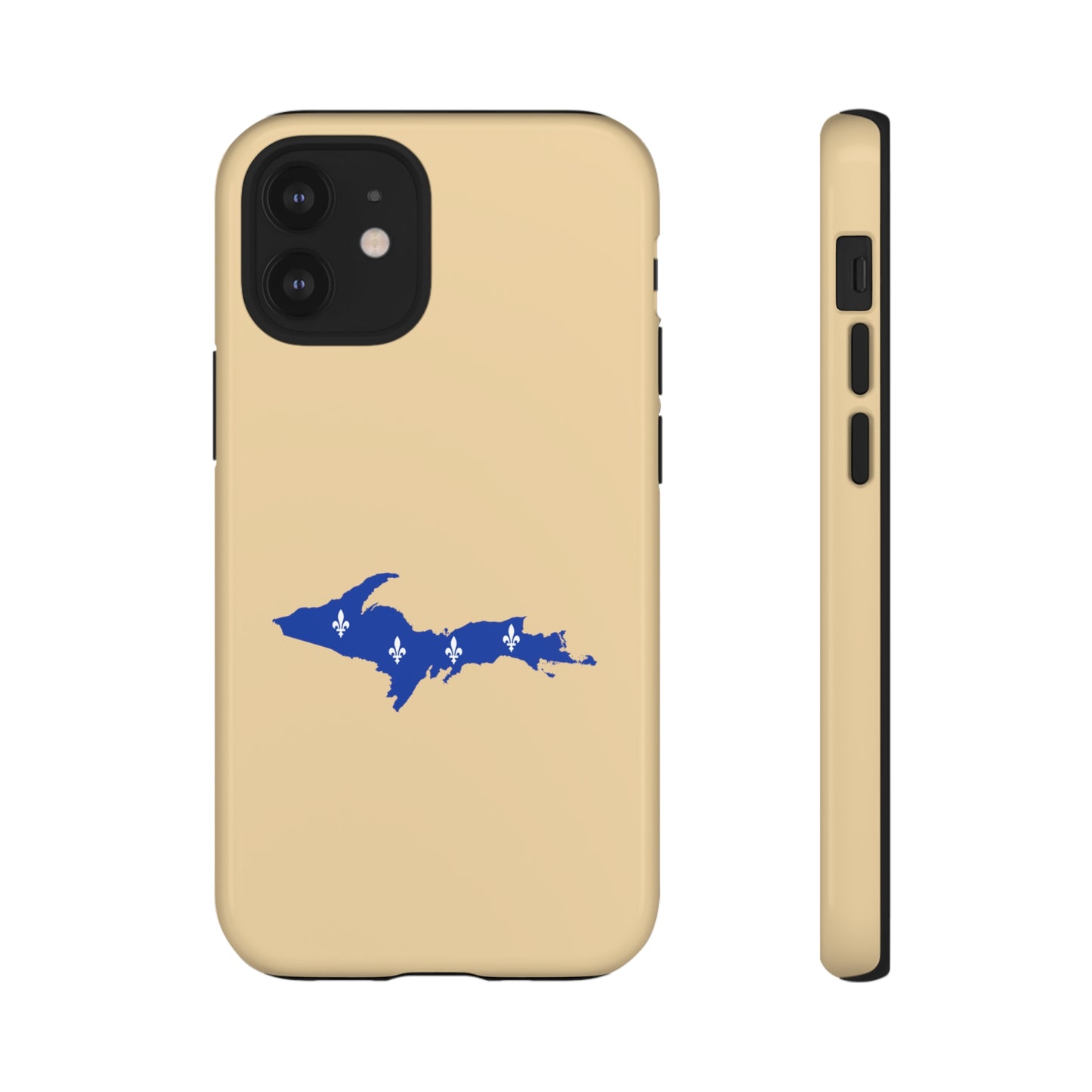 Michigan Upper Peninsula Tough Phone Case (Maple Color w/ UP Quebec Flag Outline) | Apple iPhone