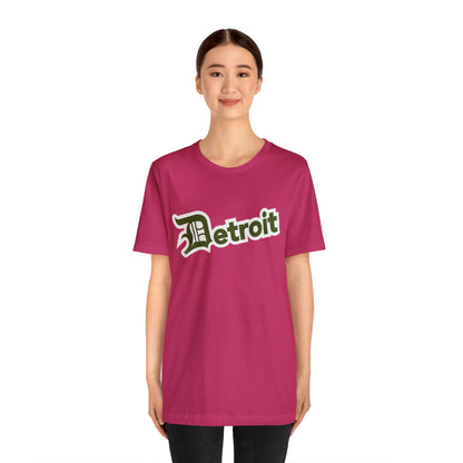 'Detroit' T-Shirt (Army Green w/ Old English 'D') | Unisex Standard