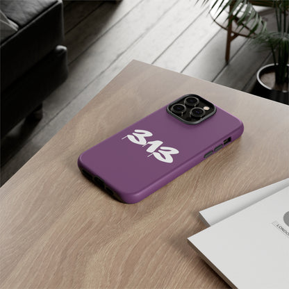 Detroit '313' Tough Phone Case (Plum Tag Font) | Apple iPhone