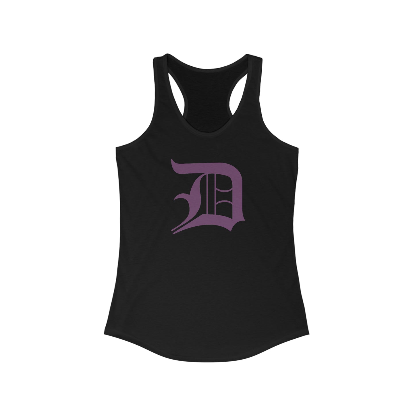 Detroit 'Old English D' Tank Top (Plum) | Women's Racerback