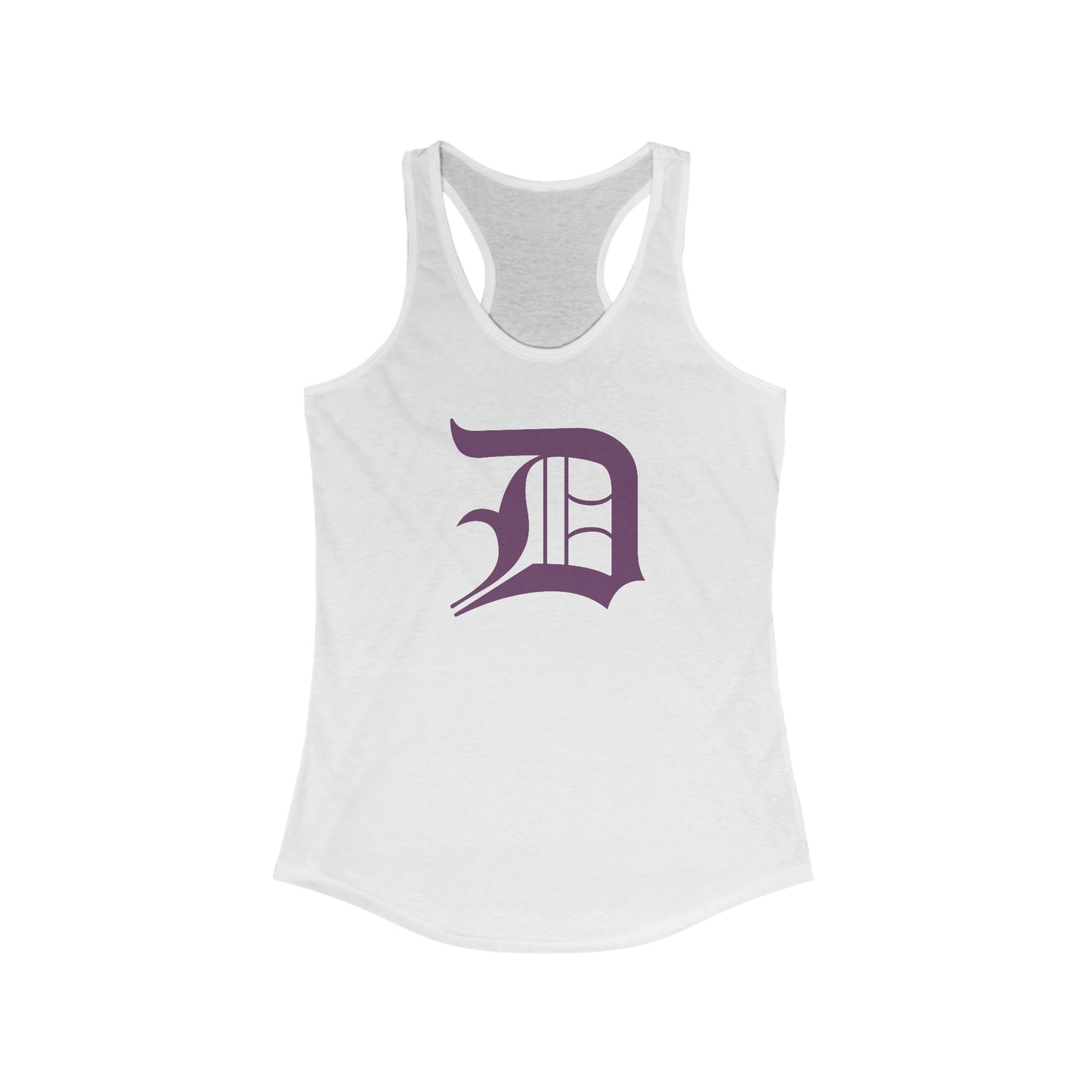 Detroit 'Old English D' Tank Top (Plum) | Women's Racerback