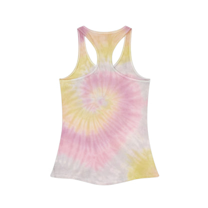 Michigan Upper Peninsula Tank Top (w/ Pink UP Outline) | Tie-Dye Racerback