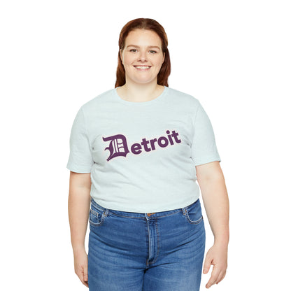 'Detroit' T-Shirt (Plum w/ Old English 'D') | Unisex Standard