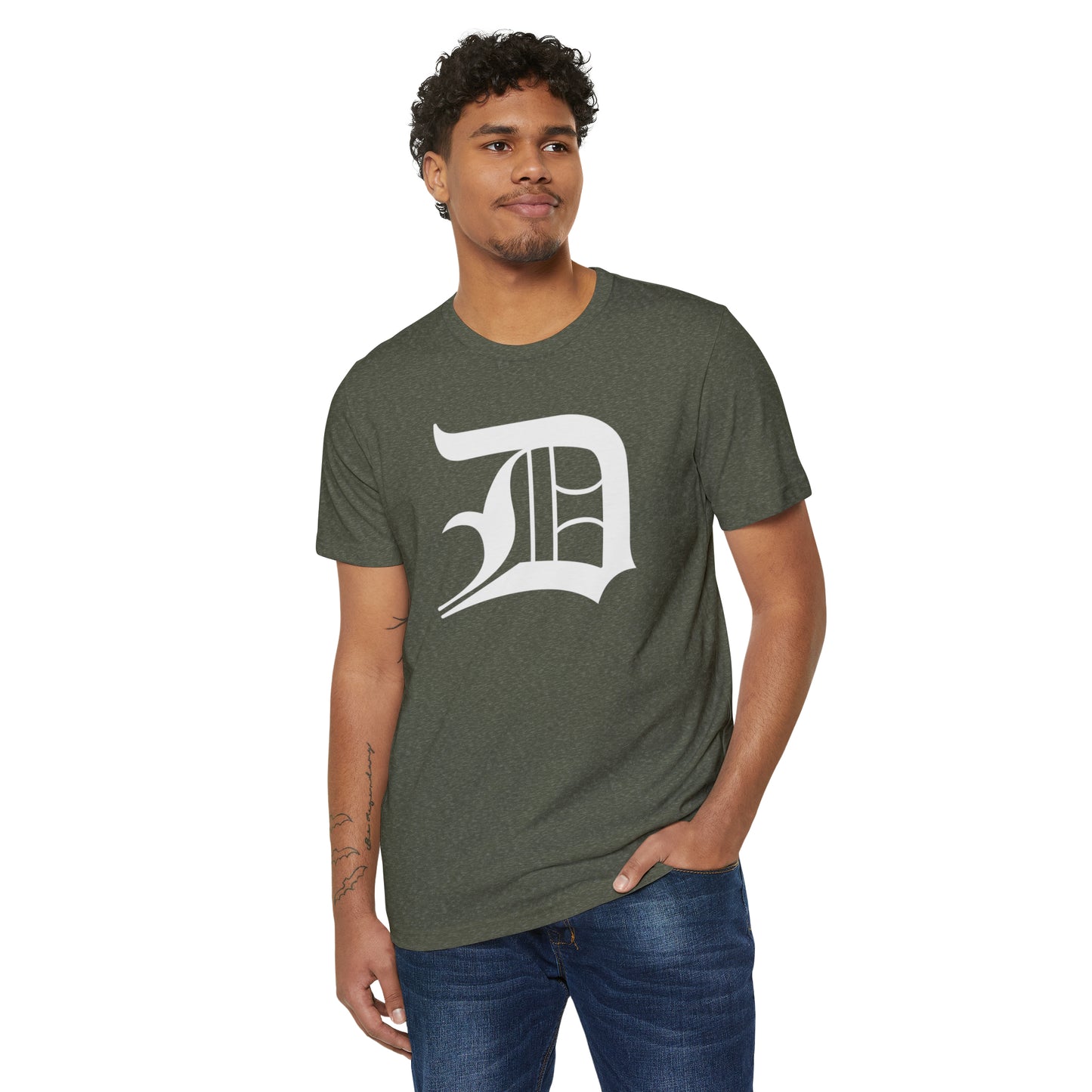 Detroit 'Old English D' T-Shirt | Unisex Recycled Organic