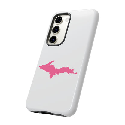 Michigan Upper Peninsula Tough Phone Case (w/ Pink UP Flag Outline) | Samsung & Pixel Android