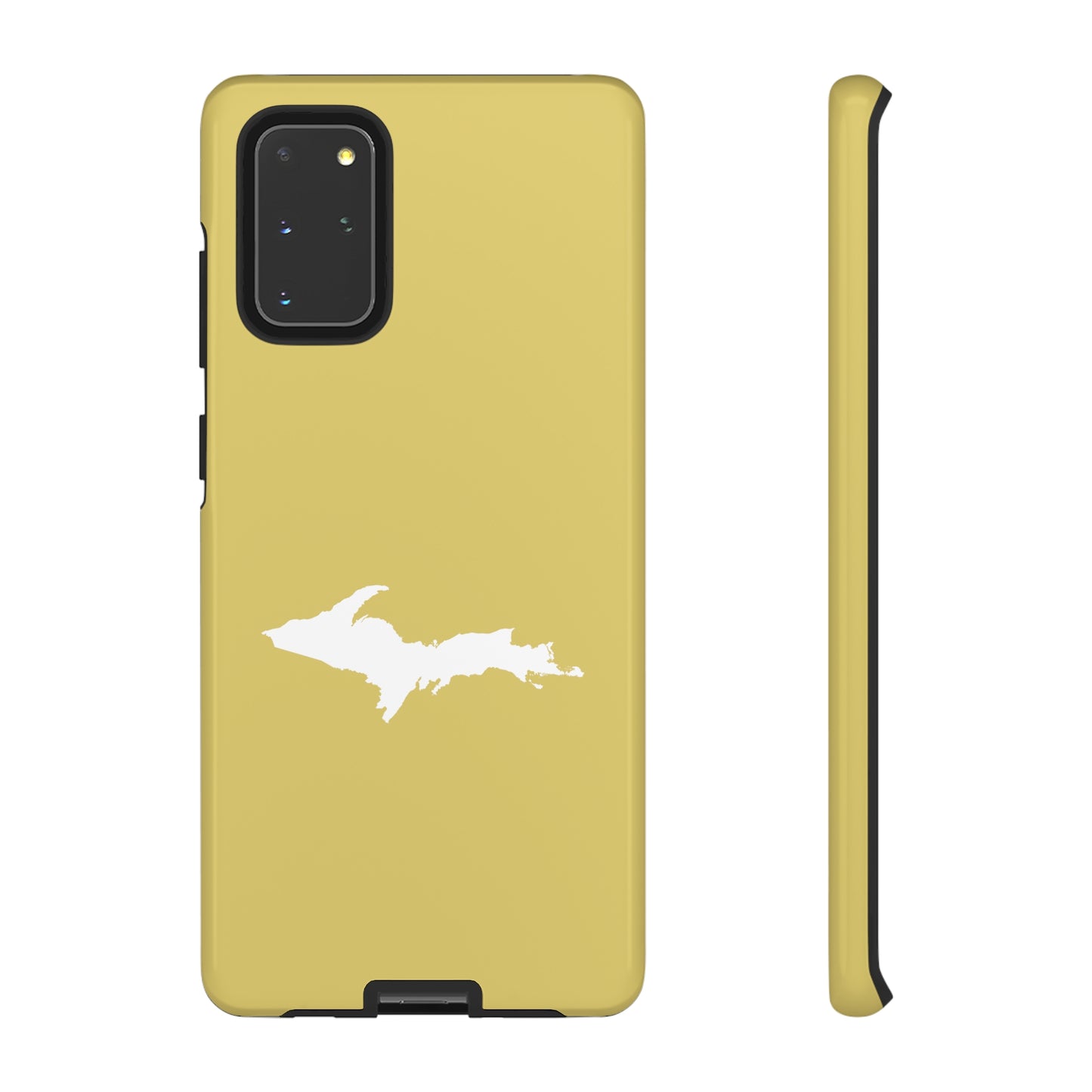 Michigan Upper Peninsula Tough Phone Case (Plum Yellow w/ UP Outline) | Samsung & Pixel Android