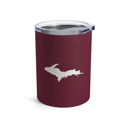 Michigan Upper Peninsula Tumbler (w/ UP Outline) | Old Mission Burgundy - 10oz