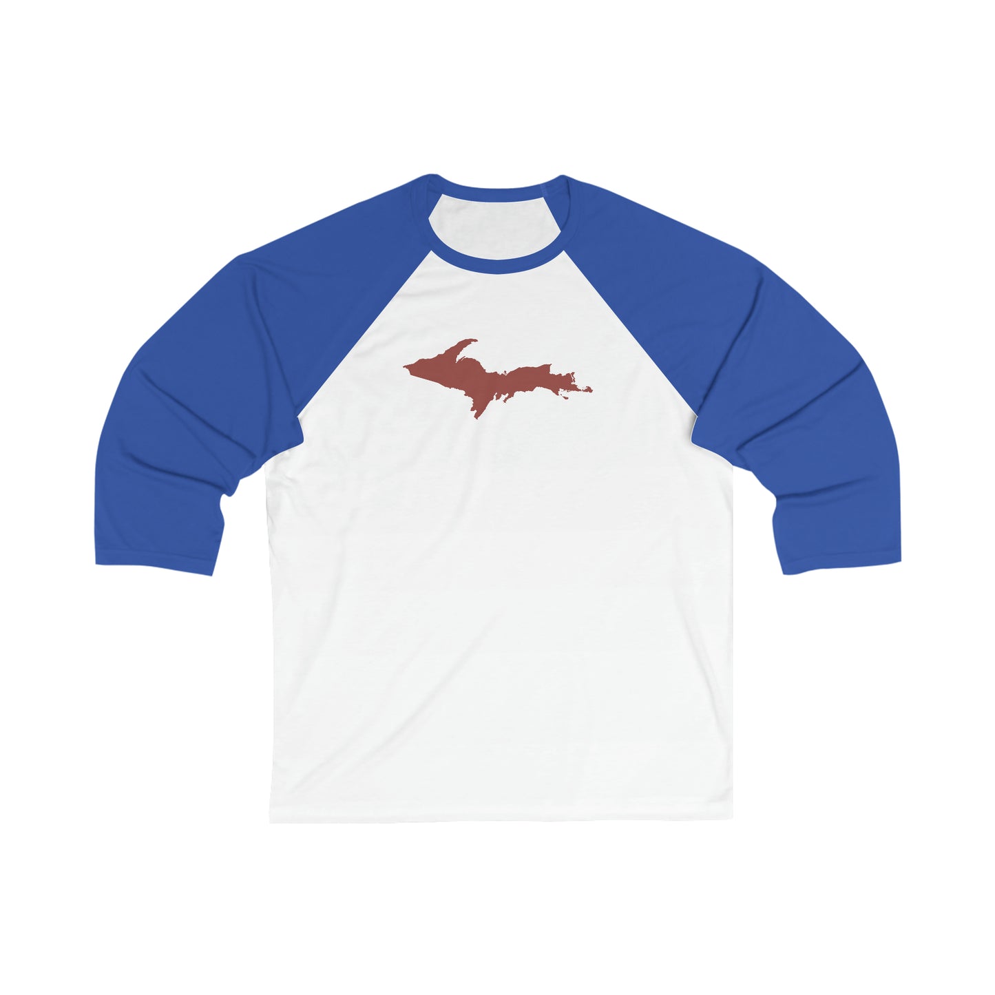 Michigan Upper Peninsula T-Shirt (w/ Ore Dock Red UP Outline)  | 3/4 Sleeve Baseball