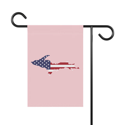 Michigan Upper Peninsula Home & Garden Flag (w/ UP USA Flag) | Pale Pink