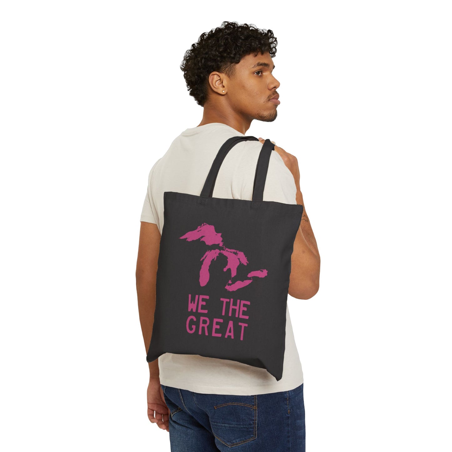 Great Lakes 'We The Great' Light Tote Bag | Apple Blossom Pink