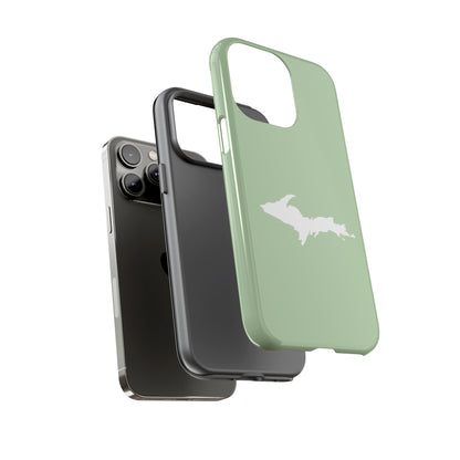 Michigan Upper Peninsula Tough Phone Case (Green Tea Color w/ UP Outline) | Apple iPhone