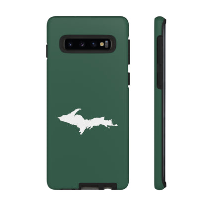 Michigan Upper Peninsula Tough Phone Case (Ginger Ale Green w/ UP Outline) | Samsung & Pixel Android