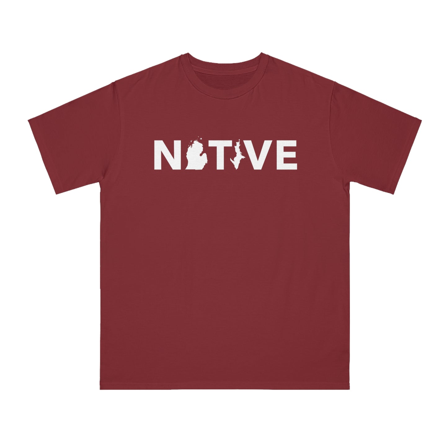Michigan 'Native' T-Shirt (Geometric Sans Font) | Unisex Organic