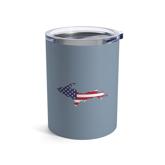 Michigan Upper Peninsula Tumbler (w/ UP USA Flag) | B-24 Grey - 10oz