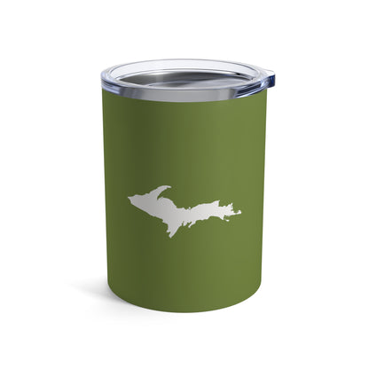 Michigan Upper Peninsula Tumbler (w/ UP Outline) | Olive Green - 10oz