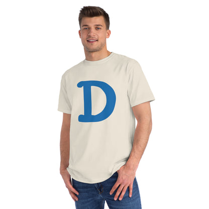 Detroit 'Old French D' T-Shirt (Azure Full  Outline) | Unisex Organic