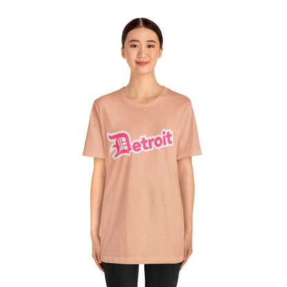 'Detroit' T-Shirt (Rhodochrosite Pink w/ Old English 'D') | Unisex Standard