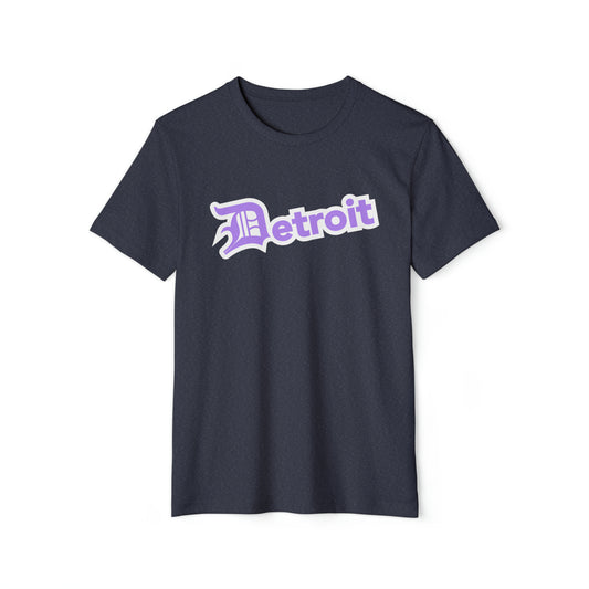 Detroit' T-Shirt (Lavender Old English 'D') | Unisex Recycled Organic
