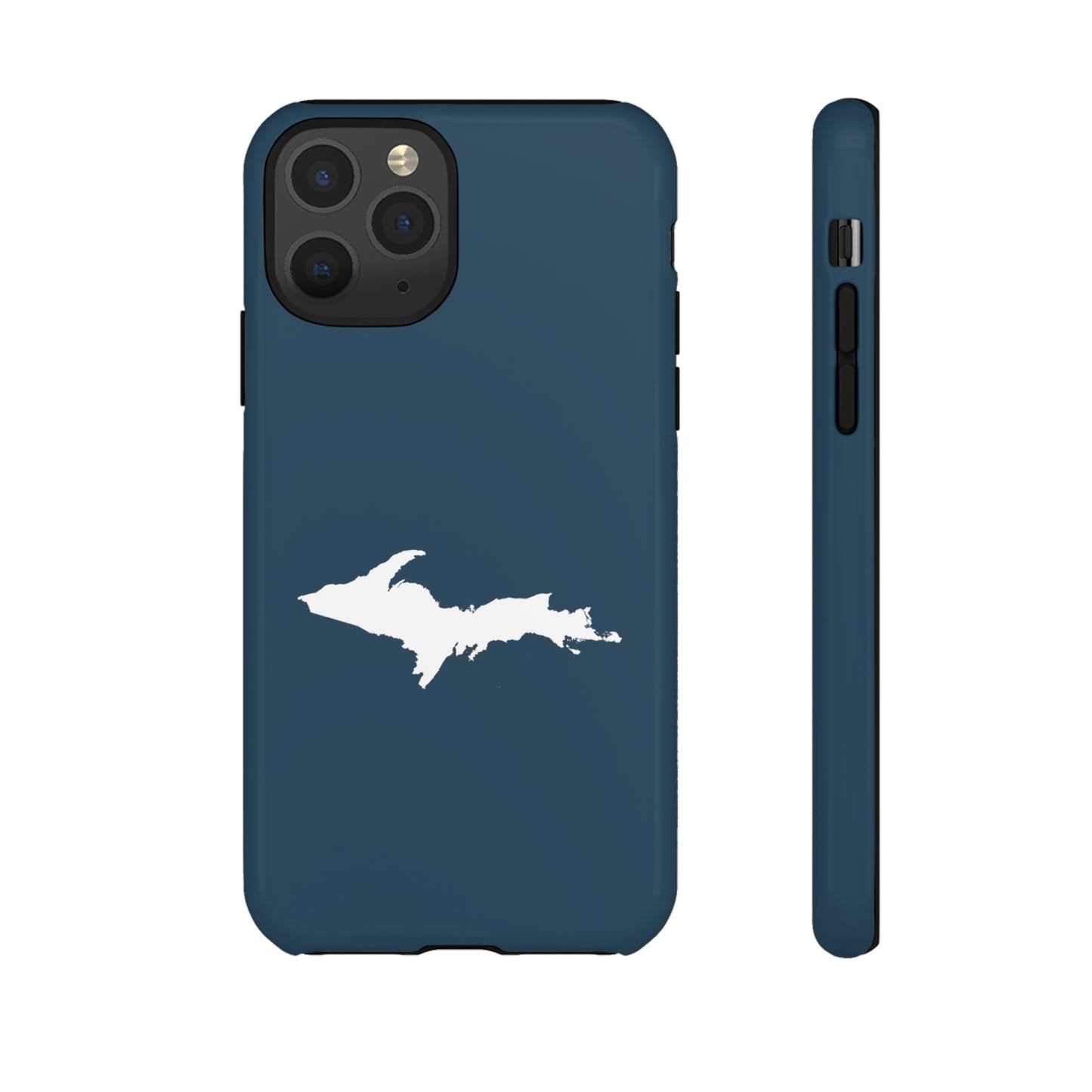 Michigan Upper Peninsula Tough Phone Case ('37 Caddie Cavalier Blue w/ UP Outline) | Apple iPhone