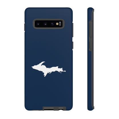 Michigan Upper Peninsula Tough Phone Case (Navy w/ White UP Outline) | Samsung & Pixel Android