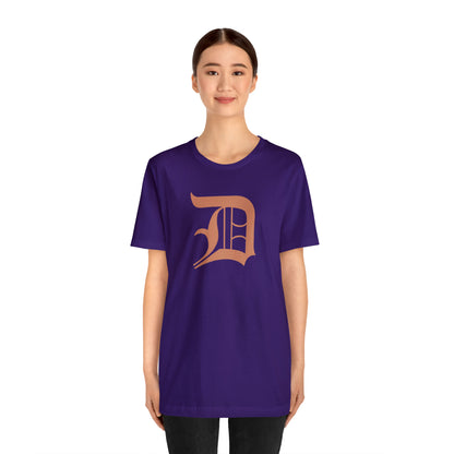 Detroit 'Old English D' T-Shirt (Copper Color) | Unisex Standard