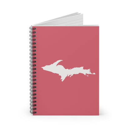 Michigan Upper Peninsula Spiral Notebook (w/ UP Outline) | Watermelon Pink