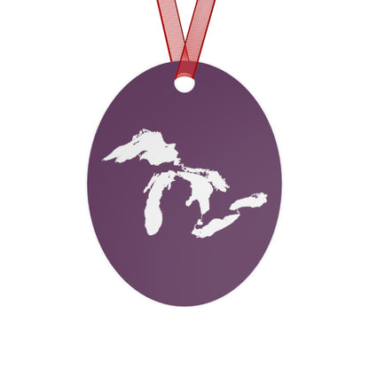 Great Lakes Christmas Ornament | Metal - Plum