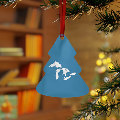 Great Lakes Christmas Ornament | Metal - Lake Michigan Blue