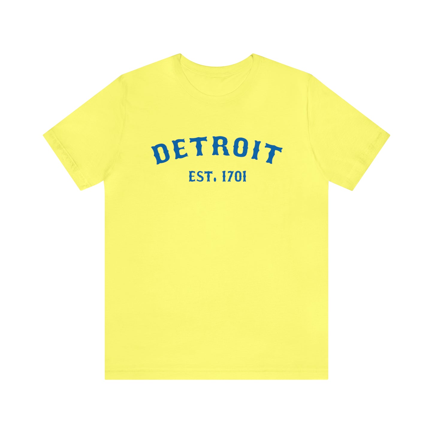 'Detroit EST. 1701' T-Shirt (Azure Ballpark Font) | Unisex Standard