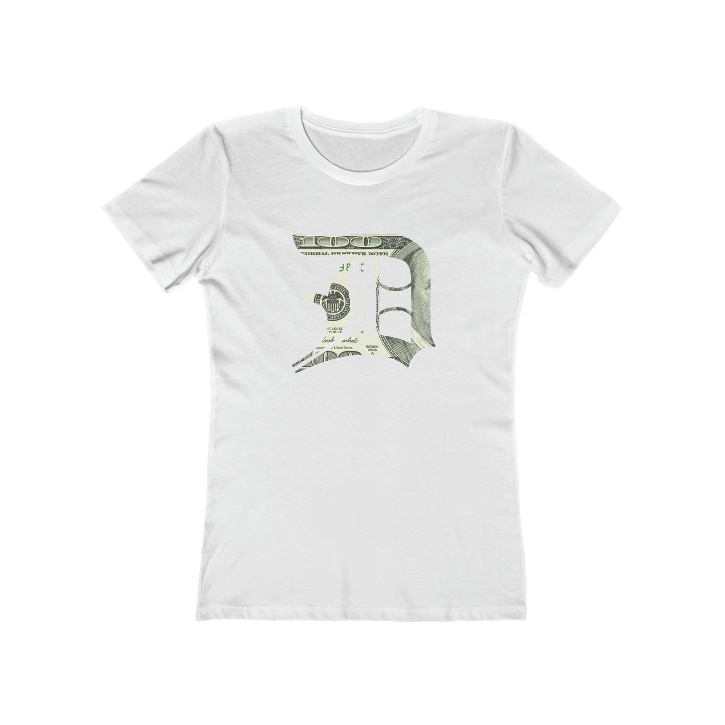 Detroit 'Old English D' T-Shirt (Benjamins Edition) | Women's Boyfriend Cut