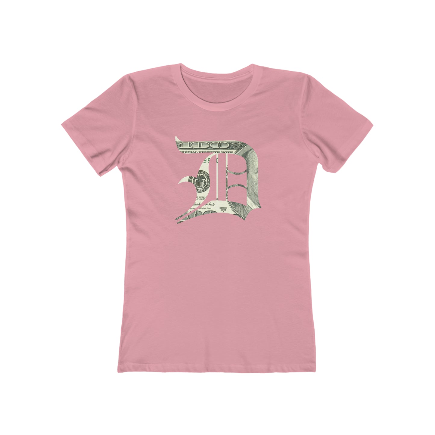 Detroit 'Old English D' T-Shirt (Benjamins Edition) | Women's Boyfriend Cut