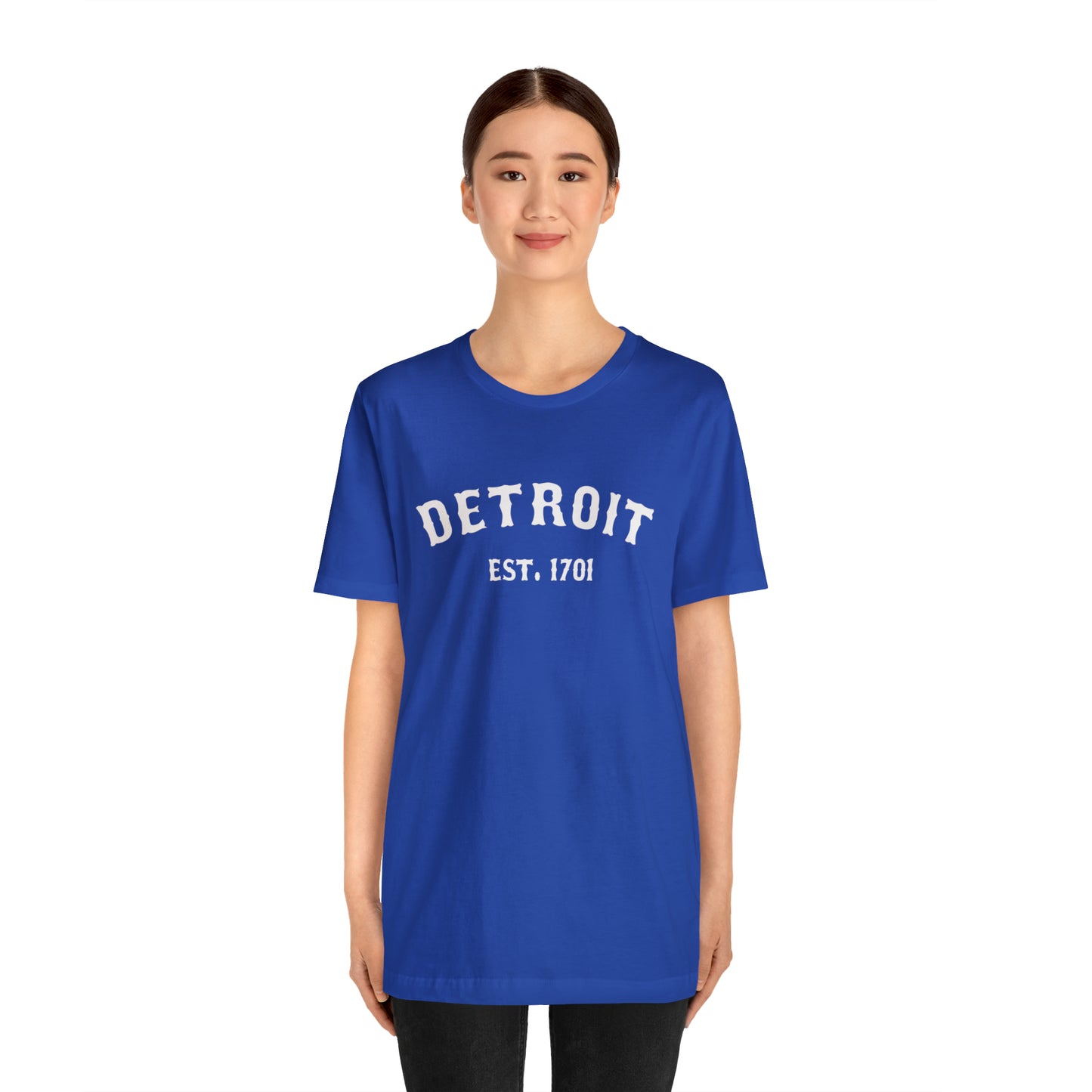 'Detroit EST. 1701' T-Shirt (Ballpark Font) | Unisex Standard