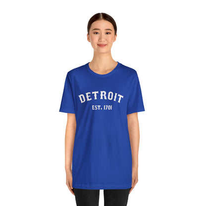 'Detroit EST. 1701' T-Shirt (Ballpark Font) | Unisex Standard