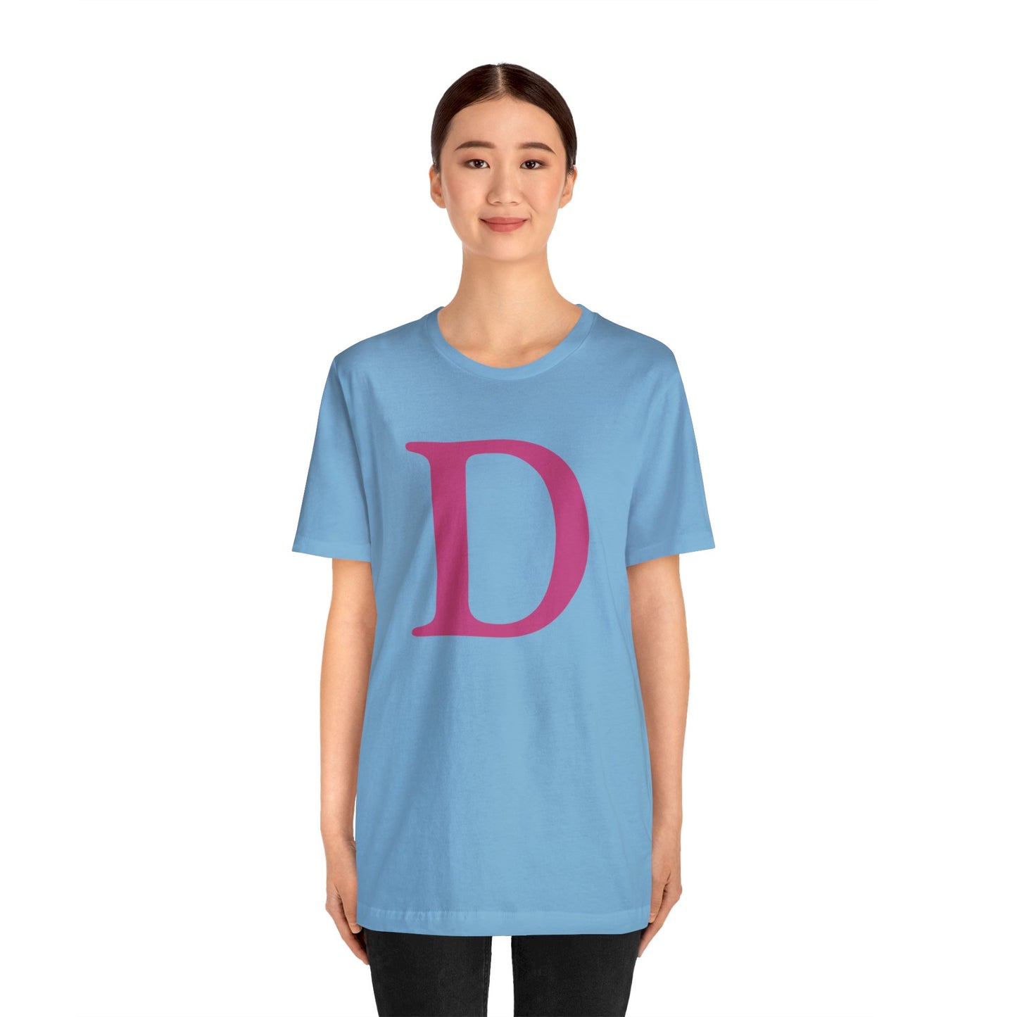 'Old French D' T-Shirt (Apple Blossom Pink) | Unisex Standard Fit