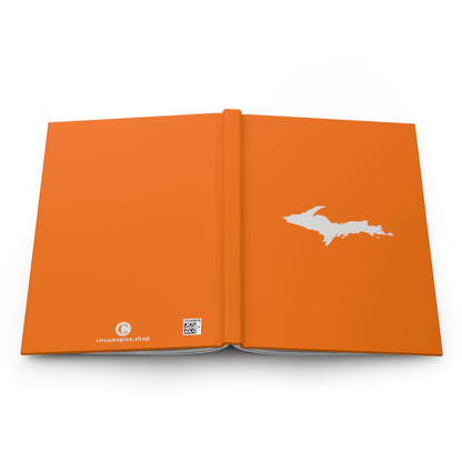 Michigan Upper Peninsula Hardcover Journal (Safety Orange w/ UP Outline) | Ruled - 150pgs