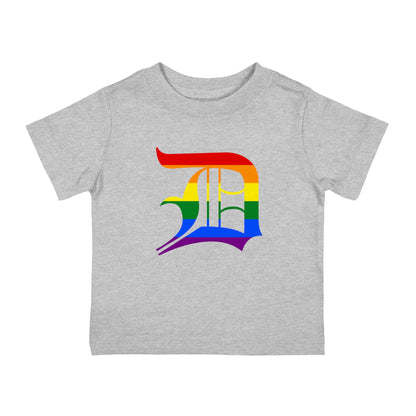 Detroit 'Old English D' Infant T-Shirt (Rainbow Pride Edition) | Short Sleeve