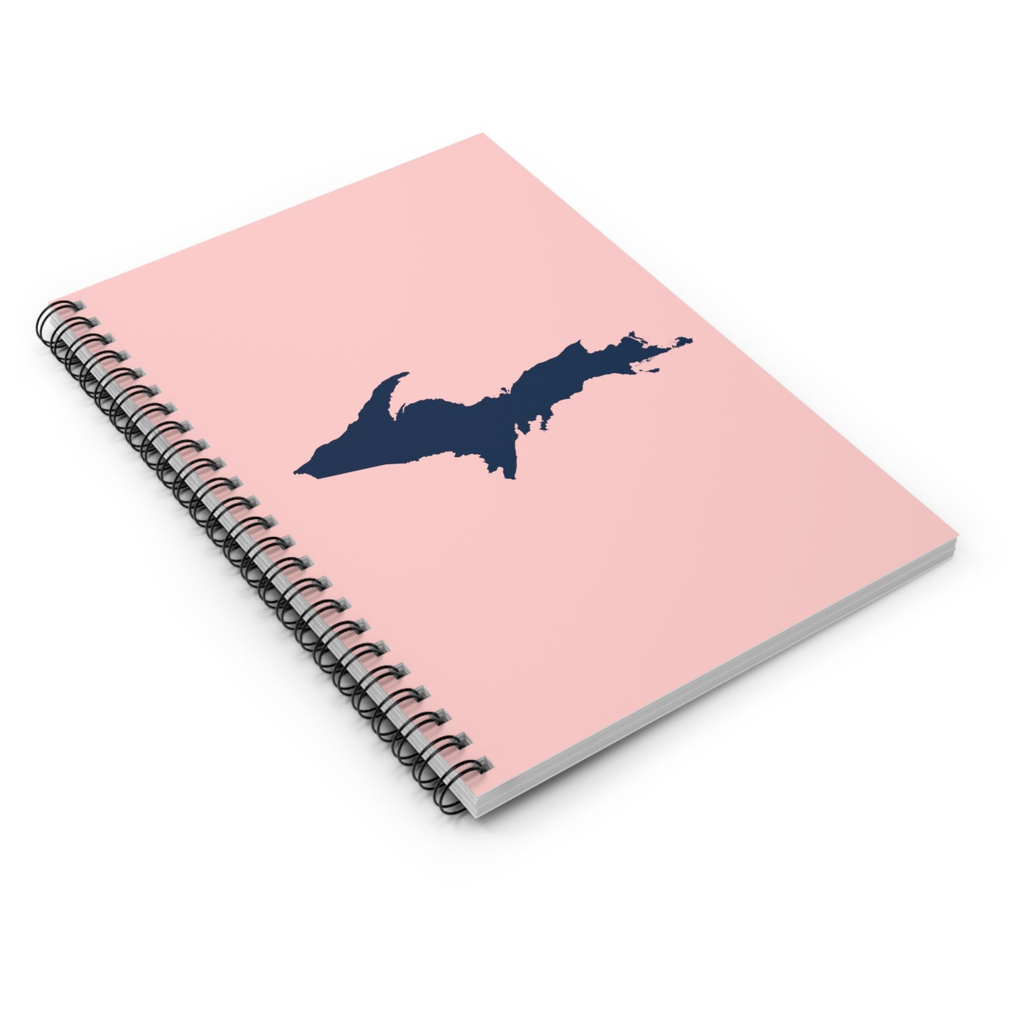 Michigan Upper Peninsula Spiral Notebook (w/ UP Outline) | Cosmos Pink