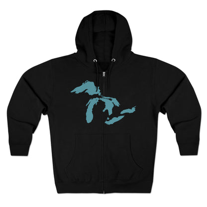 Great Lakes Hoodie (Huron Blue) | Unisex Full Zip