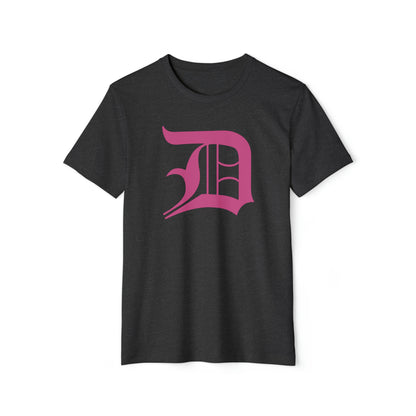 Detroit 'Old English D' T-Shirt (Apple Blossom Pink) | Unisex Recycled Organic