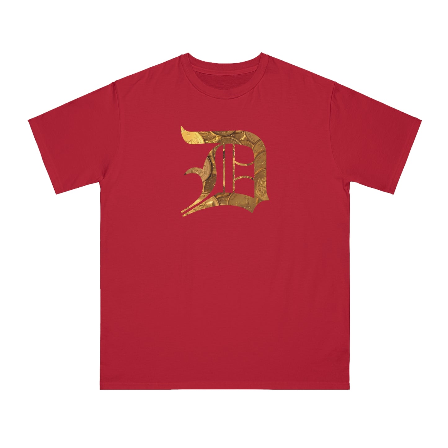 Detroit 'Old English D' T-Shirt (Gold Bullion Edition) | Unisex Organic