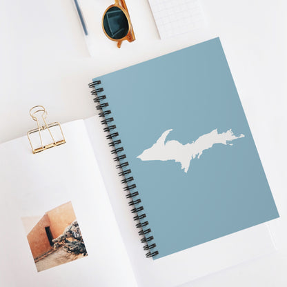 Michigan Upper Peninsula Spiral Notebook (w/ UP Outline) | Opal Blue