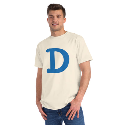 Detroit 'Old French D' T-Shirt (Azure Full  Outline) | Unisex Organic