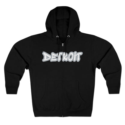 Detroit' Hoodie (Silver Tag Font) | Unisex Full Zip