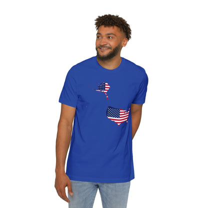 United States Flag Map T-Shirt (50 States To Scale) | Made in USA