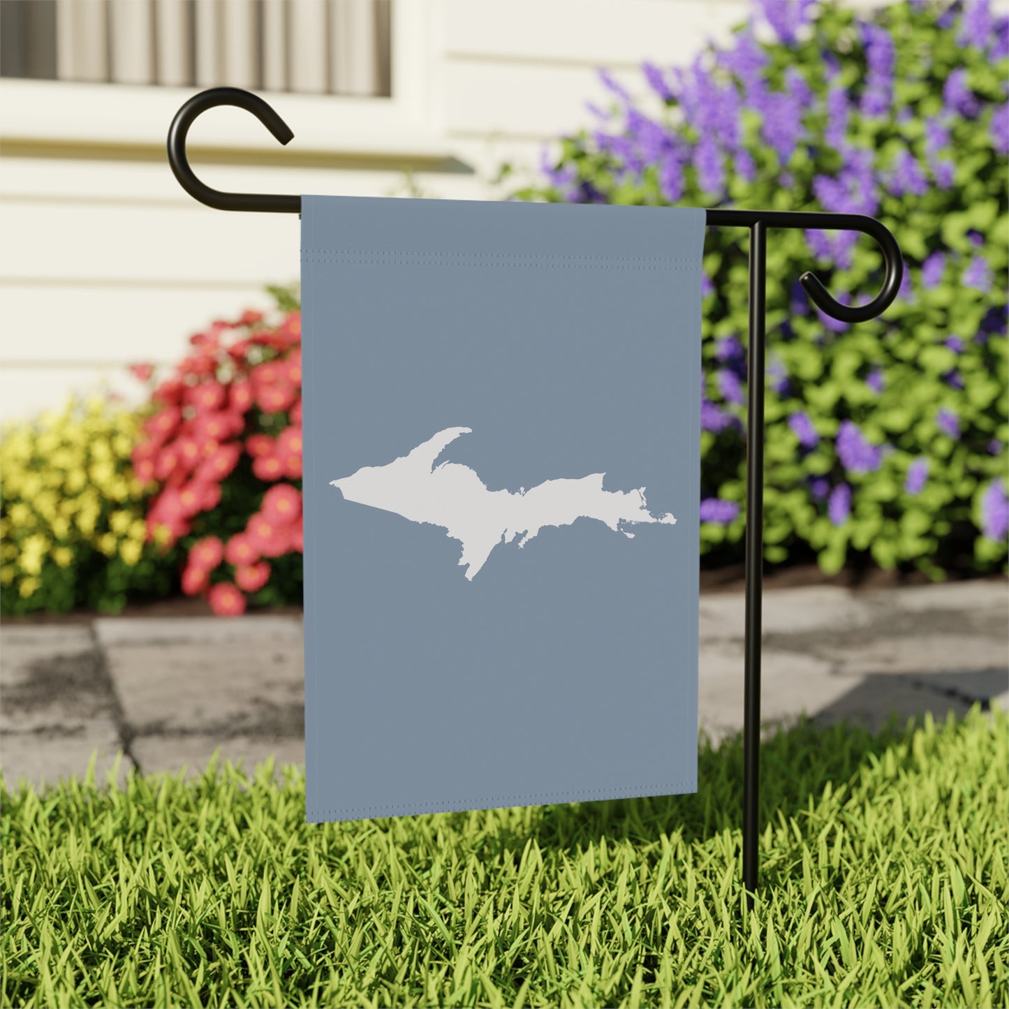 Michigan Upper Peninsula Home & Garden Flag (w/ UP Outline) | B-24 Grey