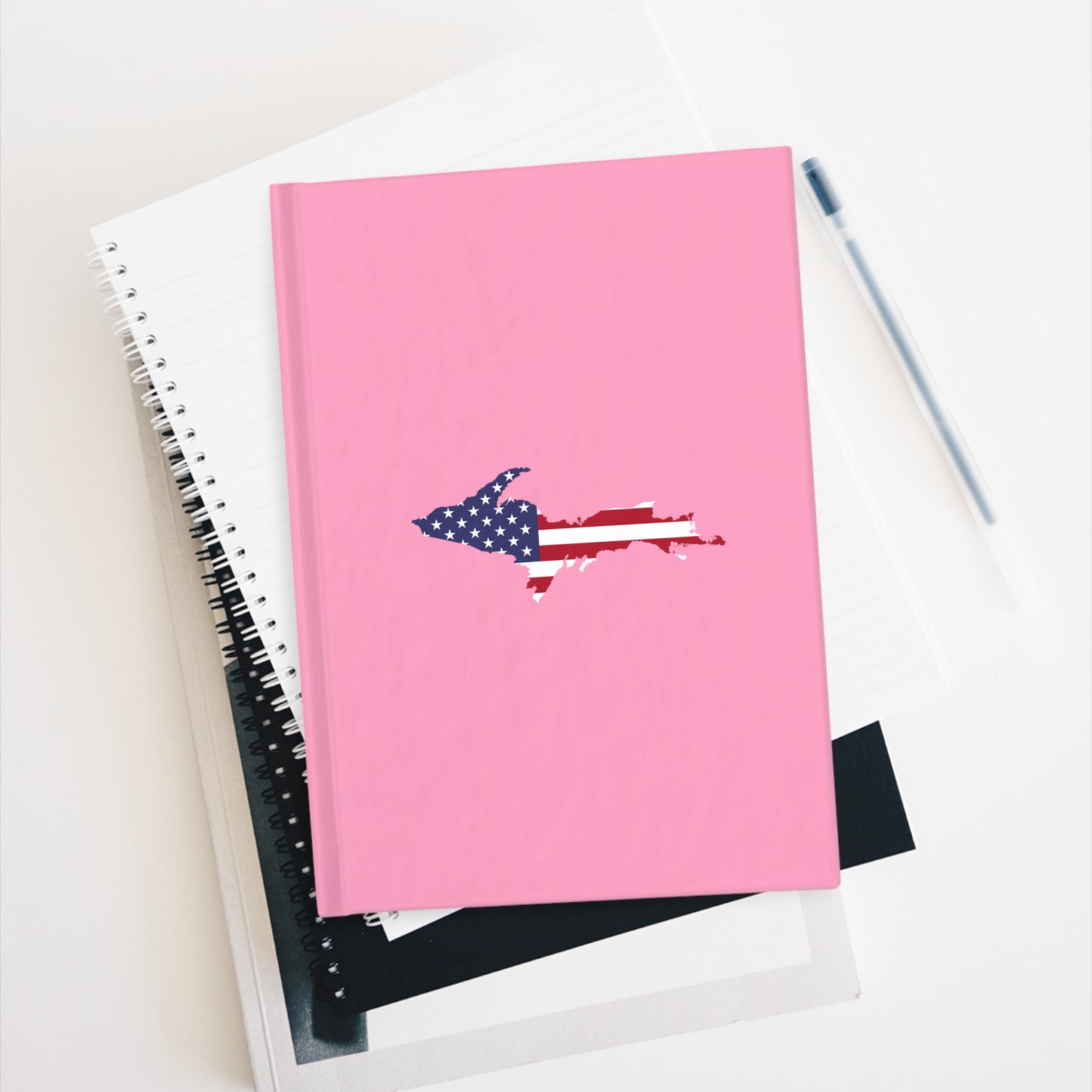 Michigan Upper Peninsula Blank Sketchbook (w/ UP USA Flag) | '67 Caddie Pink