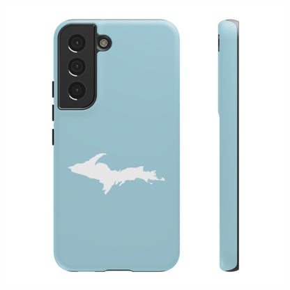 Michigan Upper Peninsula Tough Phone Case ('58 Caddie Blue w/ UP Outline) | Samsung & Pixel Android