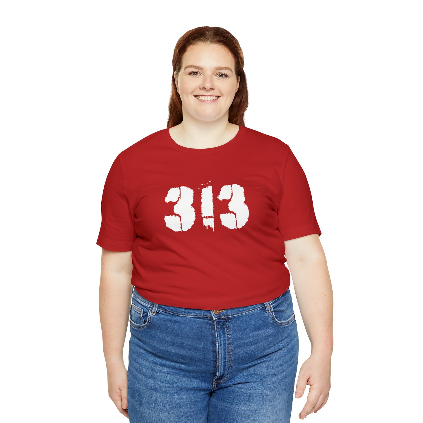 Detroit '313' T-Shirt (Spray Stencil Font) | Unisex Standard Fit